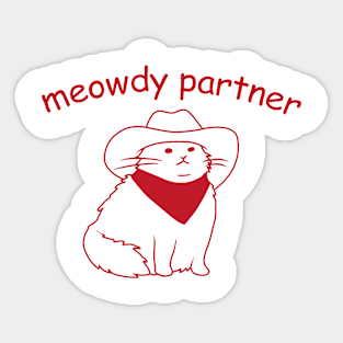 Meowdy Partner Sticker